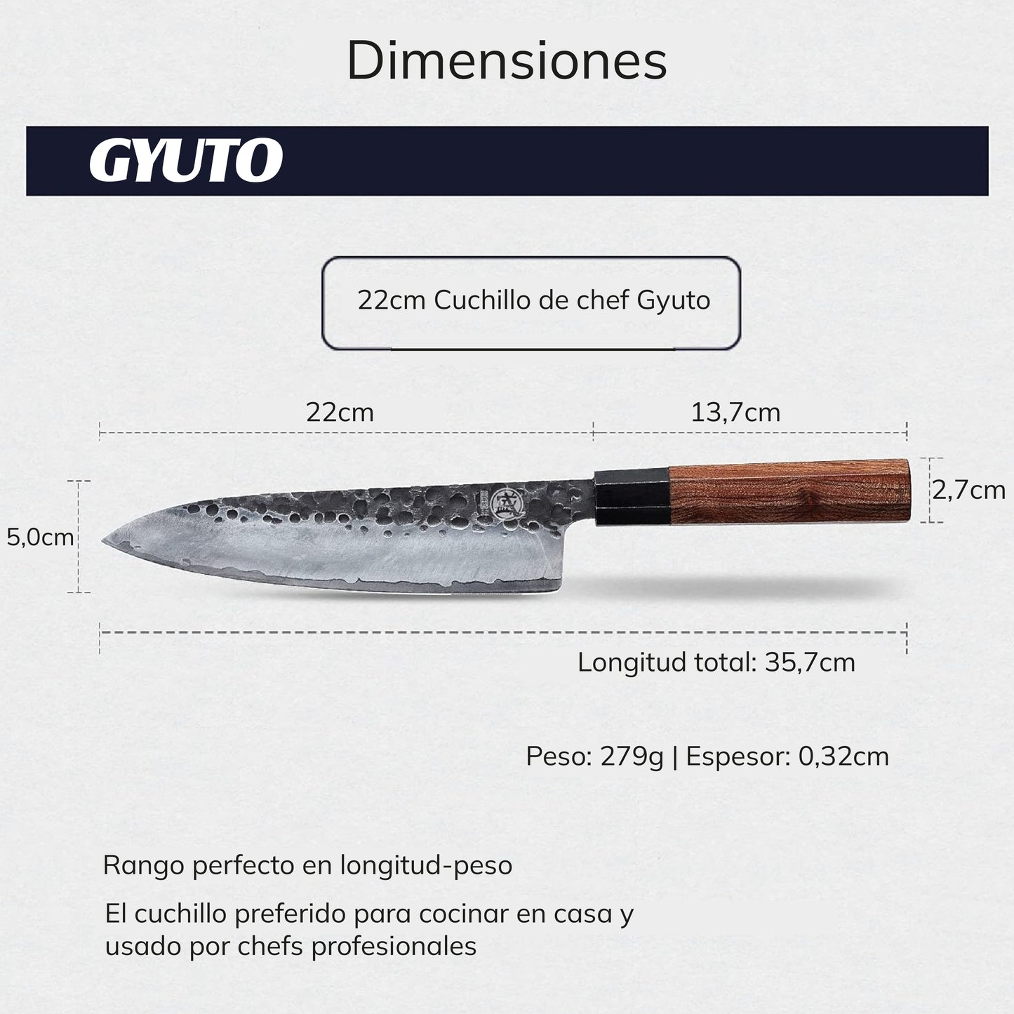 Gyuto | Cuchillo japonés de cocina profesional