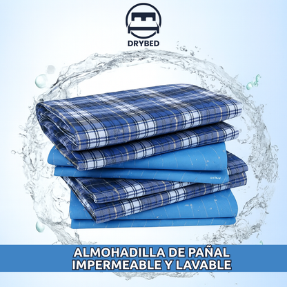 DryBed | Almohadilla de pañal impermeable y lavable para cama