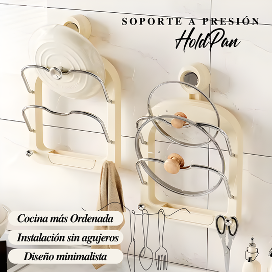 HoldPan | Soporte a presión de Tapas y Utensilios de cocina