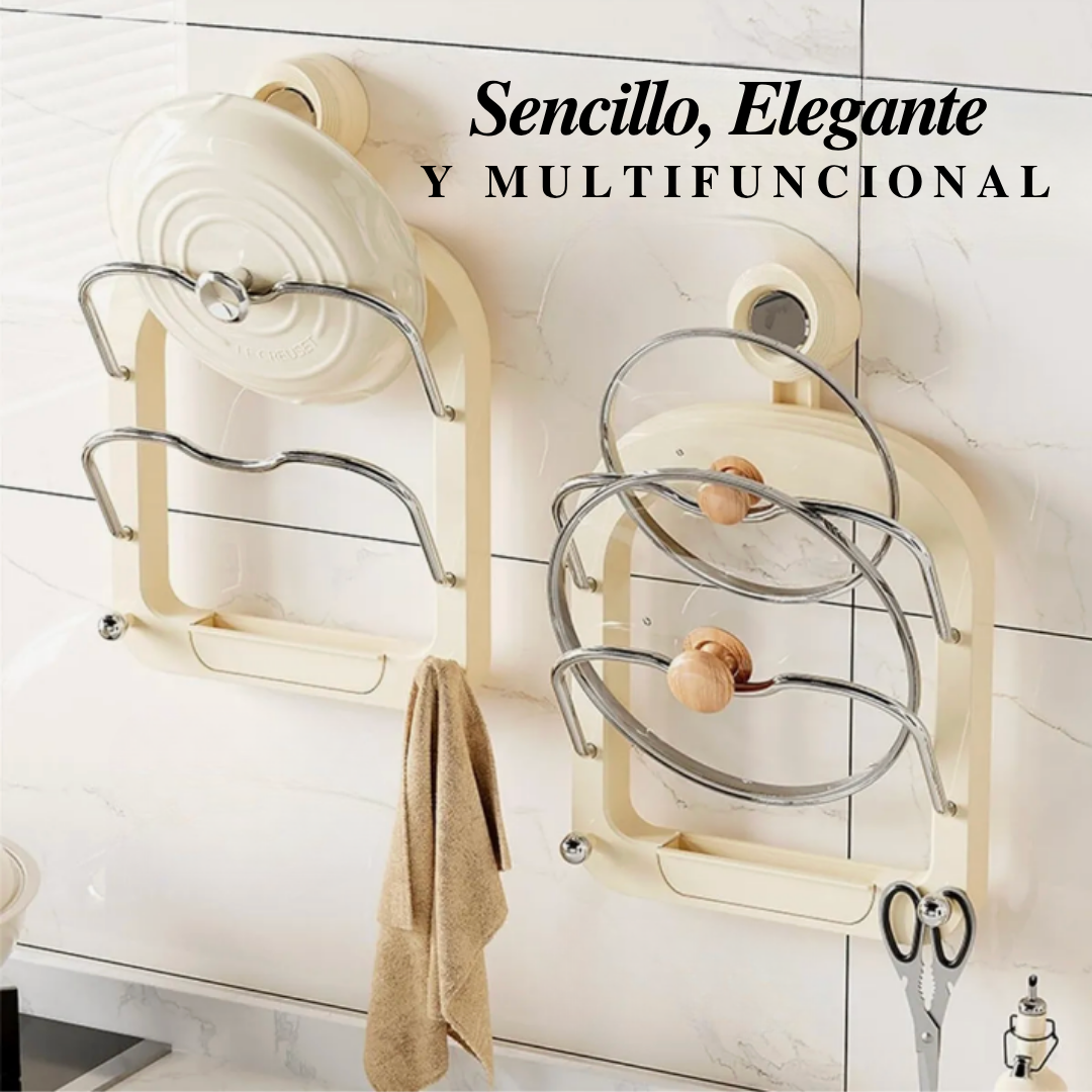 HoldPan | Soporte a presión de Tapas y Utensilios de cocina