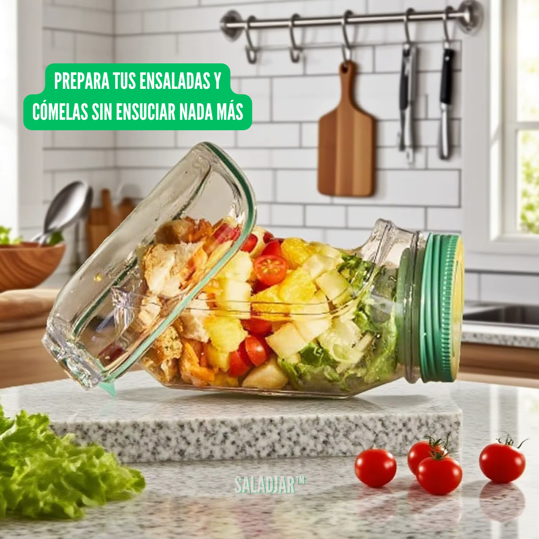 SaladJar: Tarro para ensaladas portátil