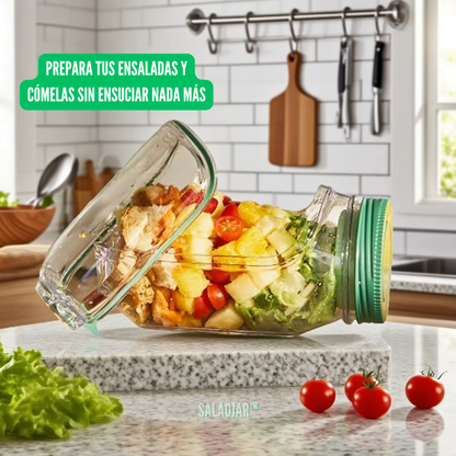 SaladJar: Tarro para ensaladas portátil