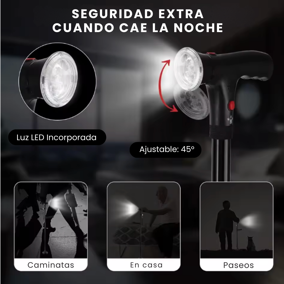 WalkBuddy: Bastón plegable multifunción