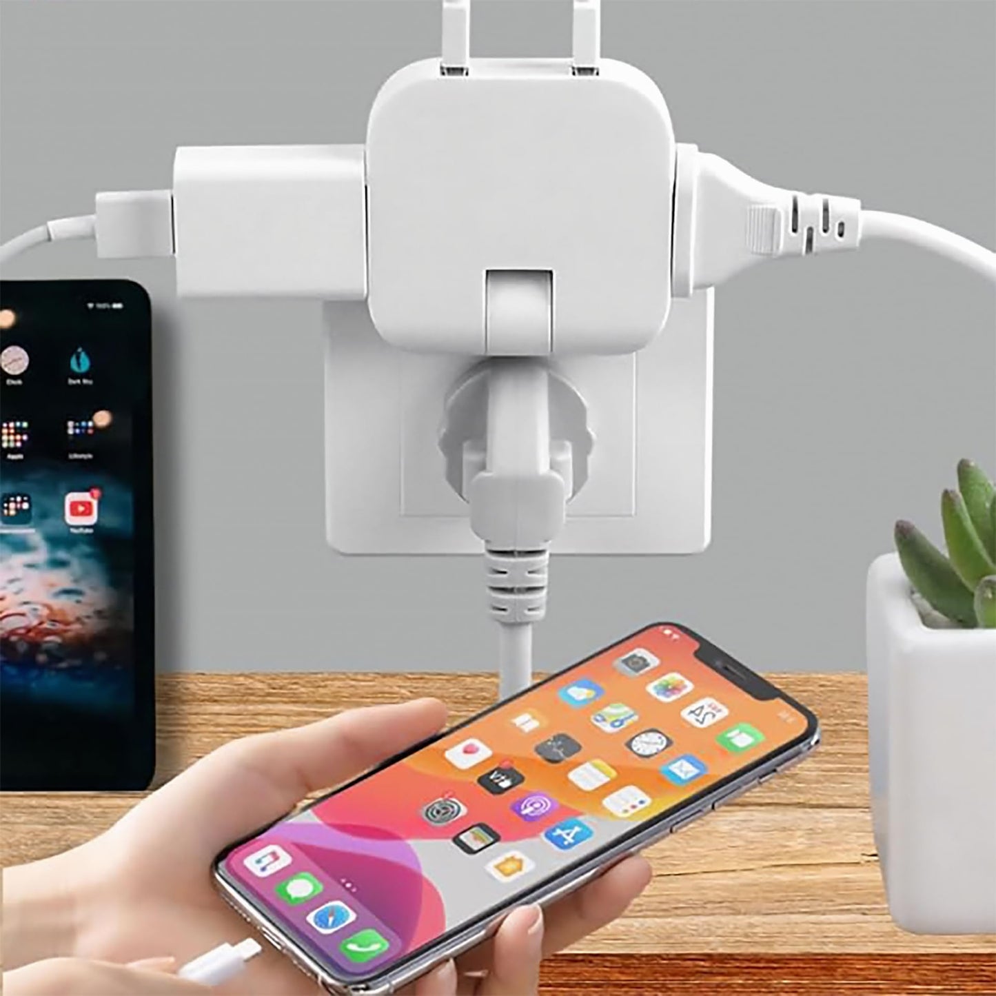 SpinVolt | Pack de Enchufes Giratorios para Espacios Reducidos