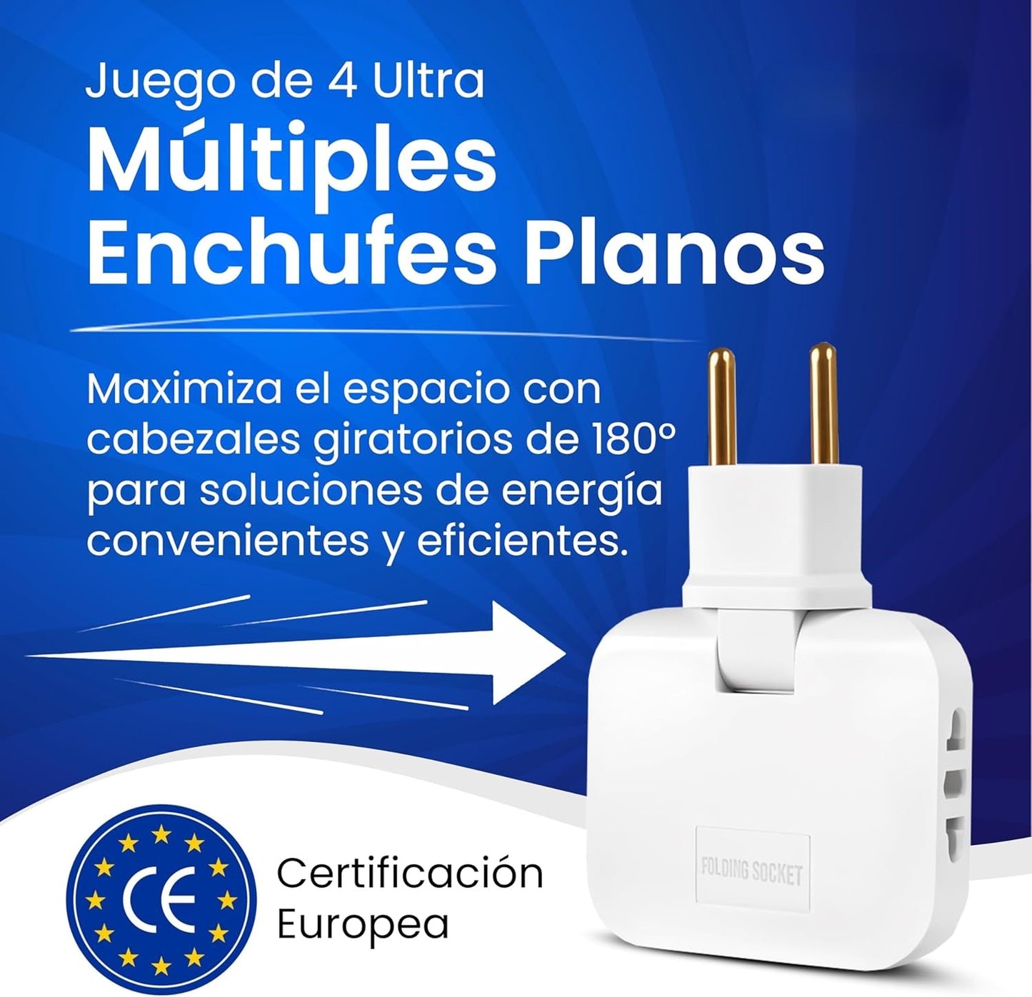 SpinVolt | Pack de Enchufes Giratorios para Espacios Reducidos
