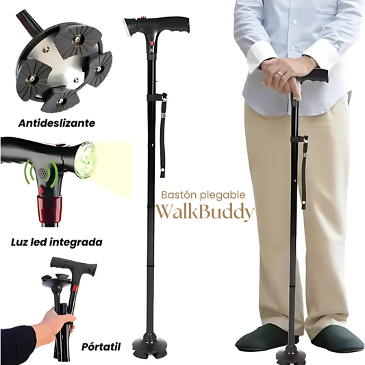 WalkBuddy: Bastón plegable multifunción