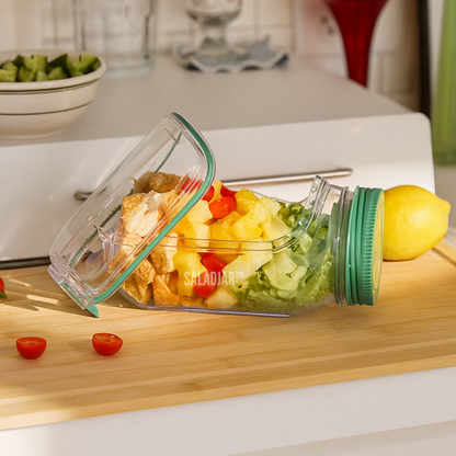 SaladJar: Tarro para ensaladas portátil