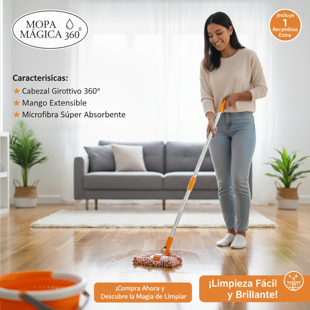 MaxDry | Mopa 360º de máxima absorción y limpieza