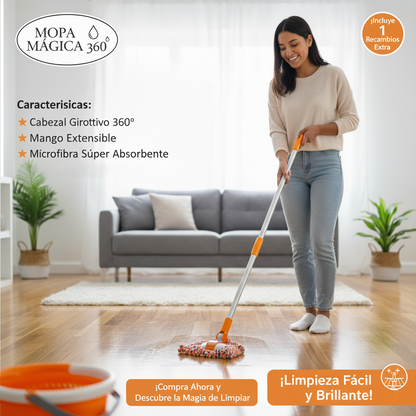 MaxDry | Mopa 360º de máxima absorción y limpieza