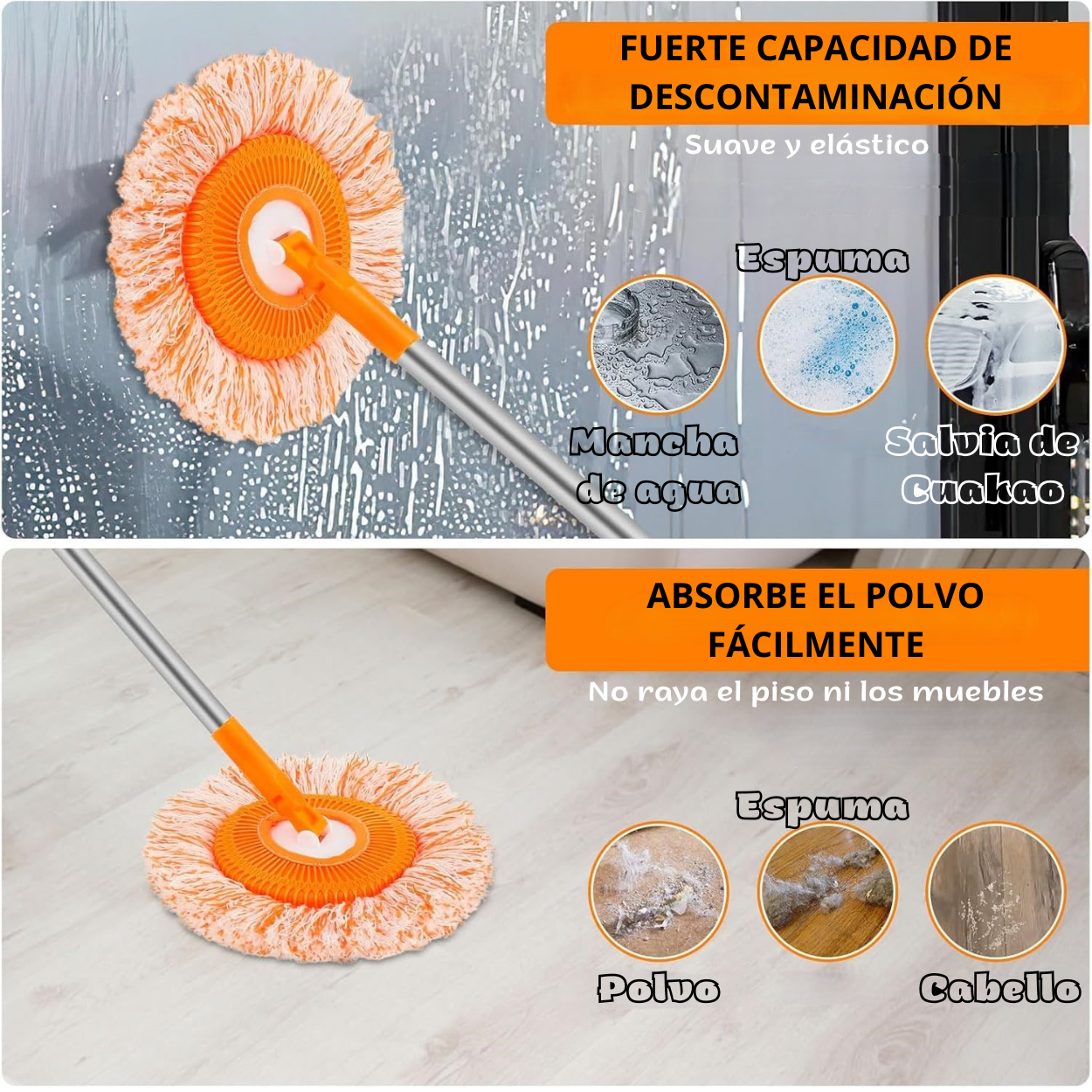 MaxDry | Mopa 360º de máxima absorción y limpieza