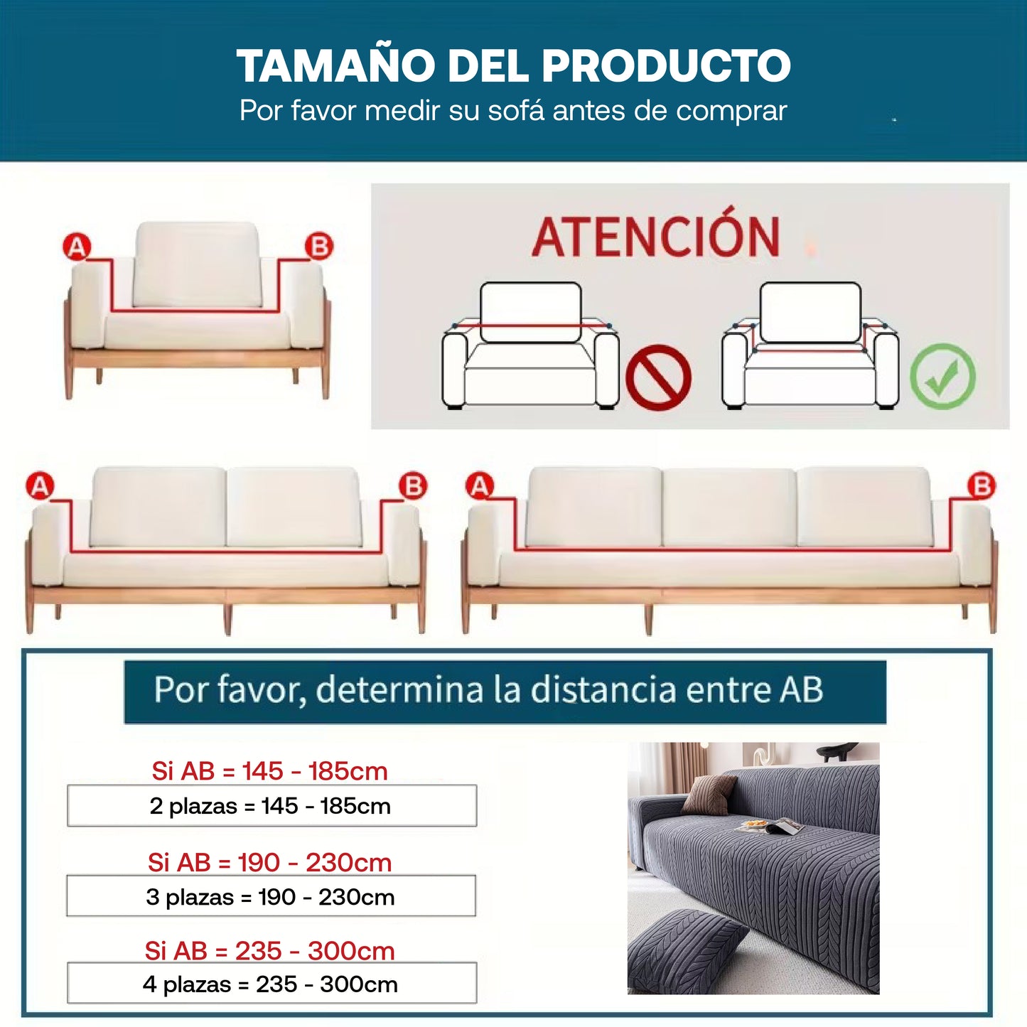 TrendySofa | Funda de sofá adaptable